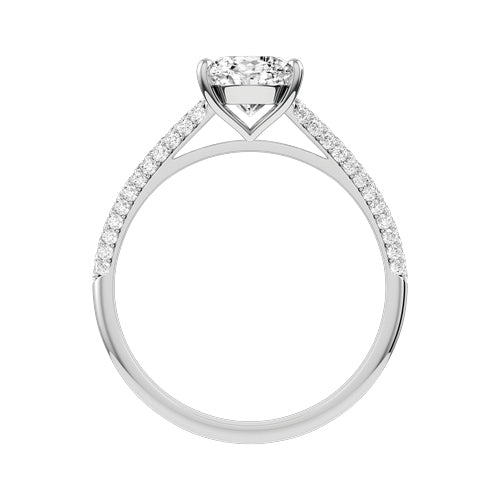 Oval Lab-grown Diamond Bridal Ring — front