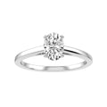 Oval Natural Diamond Bridal Ring — down