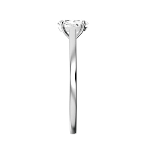 Oval Natural Diamond Bridal Ring — side