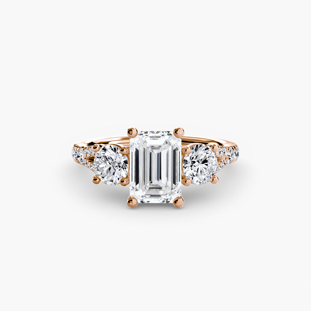 Three-Stone with Pavé Band 3