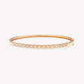 Rose Gold Bangle with Natural Diamonds