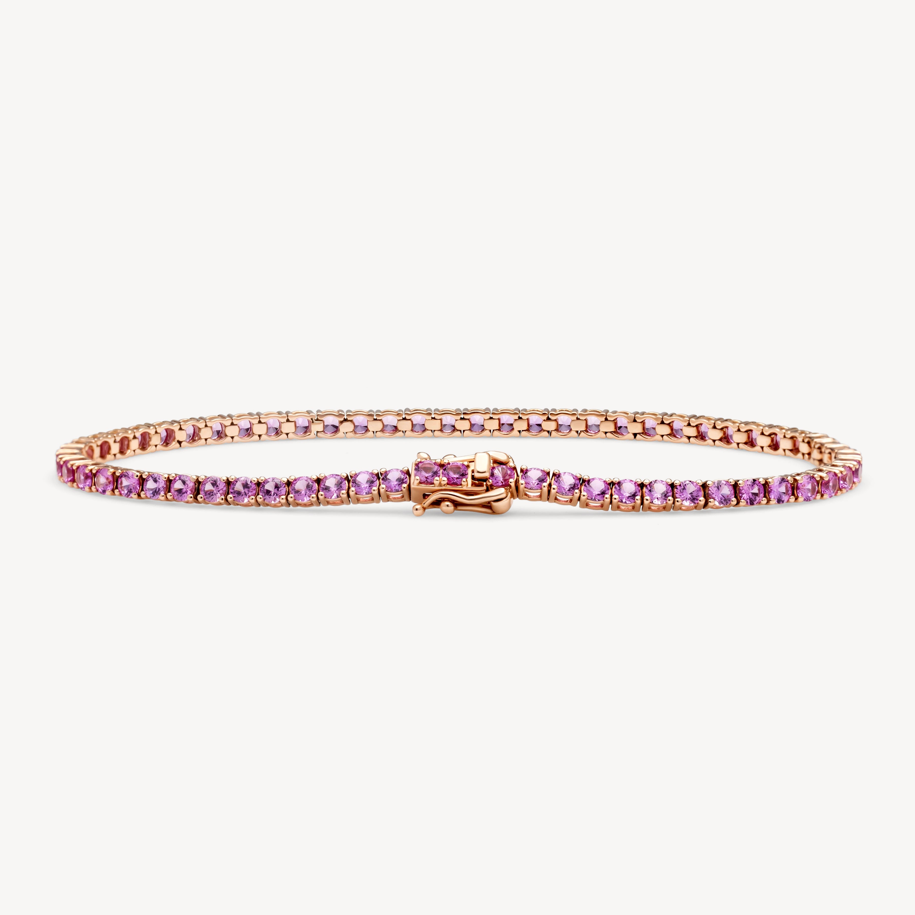 Pink Sapphire Tennis Bracelet
