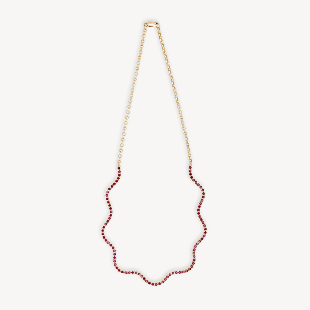 Ruby Waves Necklace