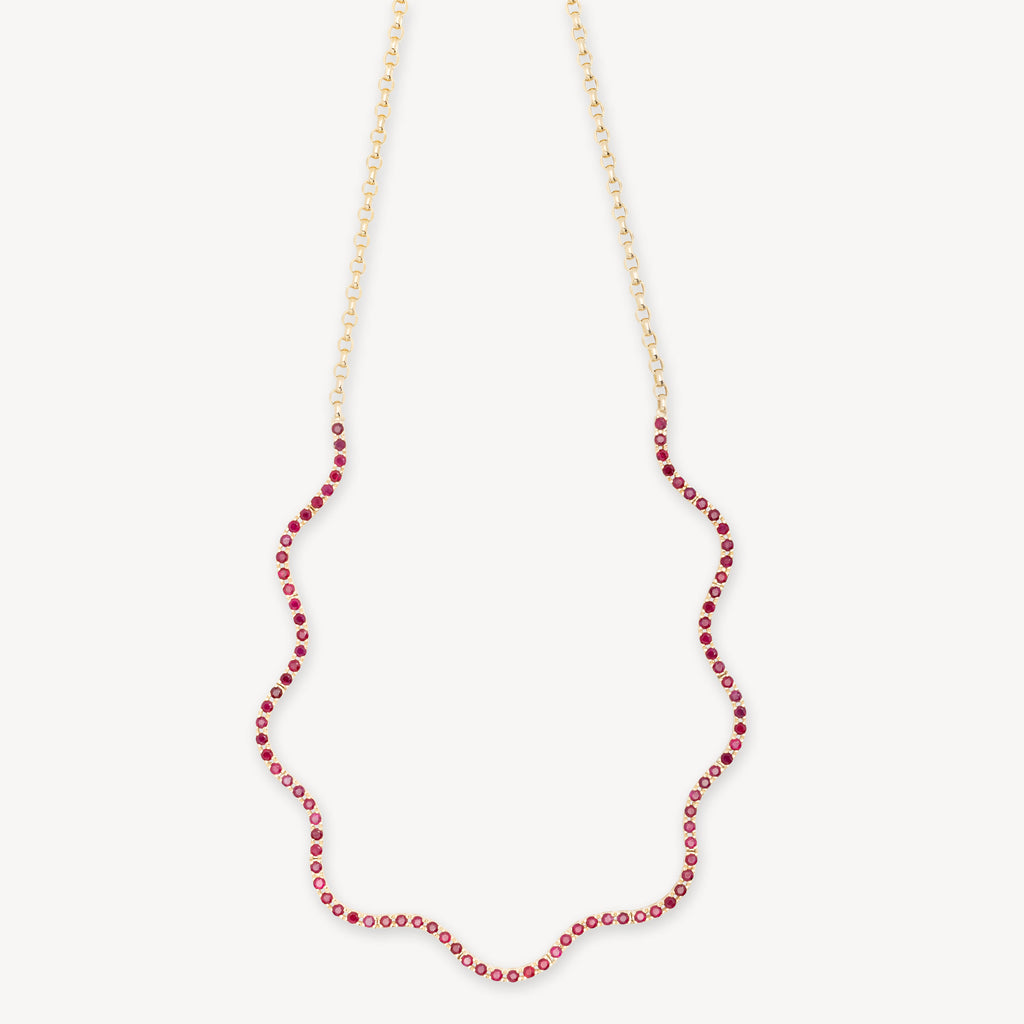 Ruby Waves Necklace