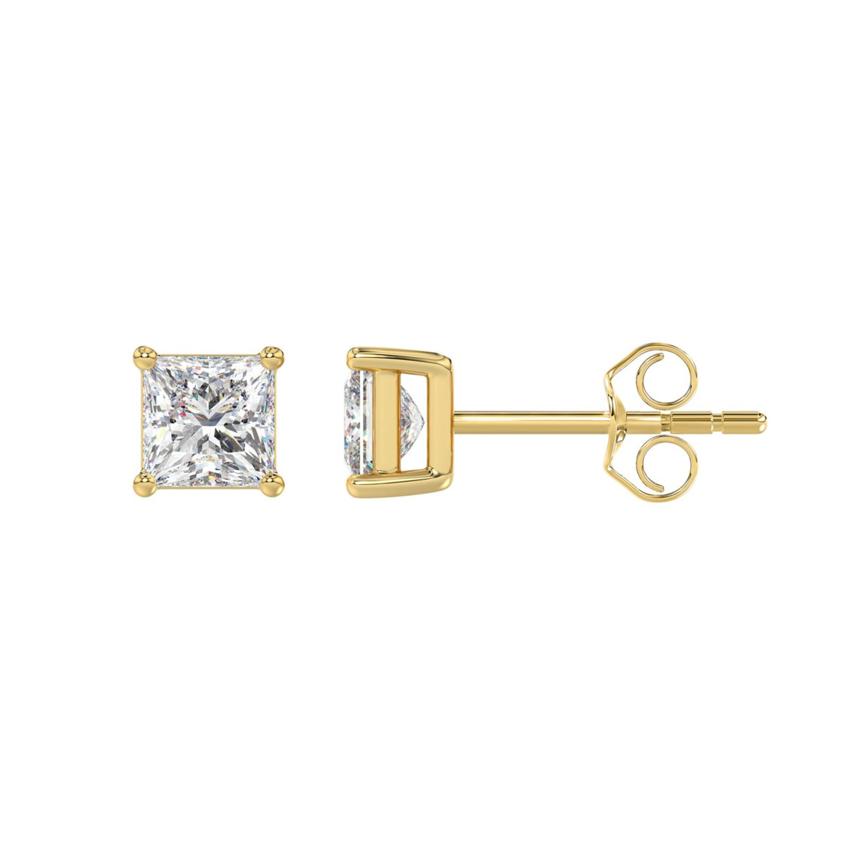 10K Yellow Gold, flat view