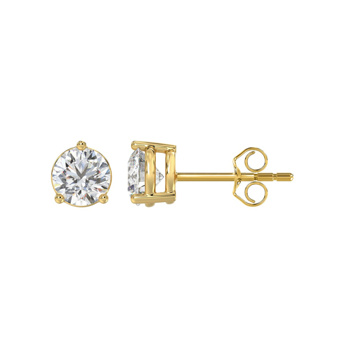 10K Yellow Gold, flat view