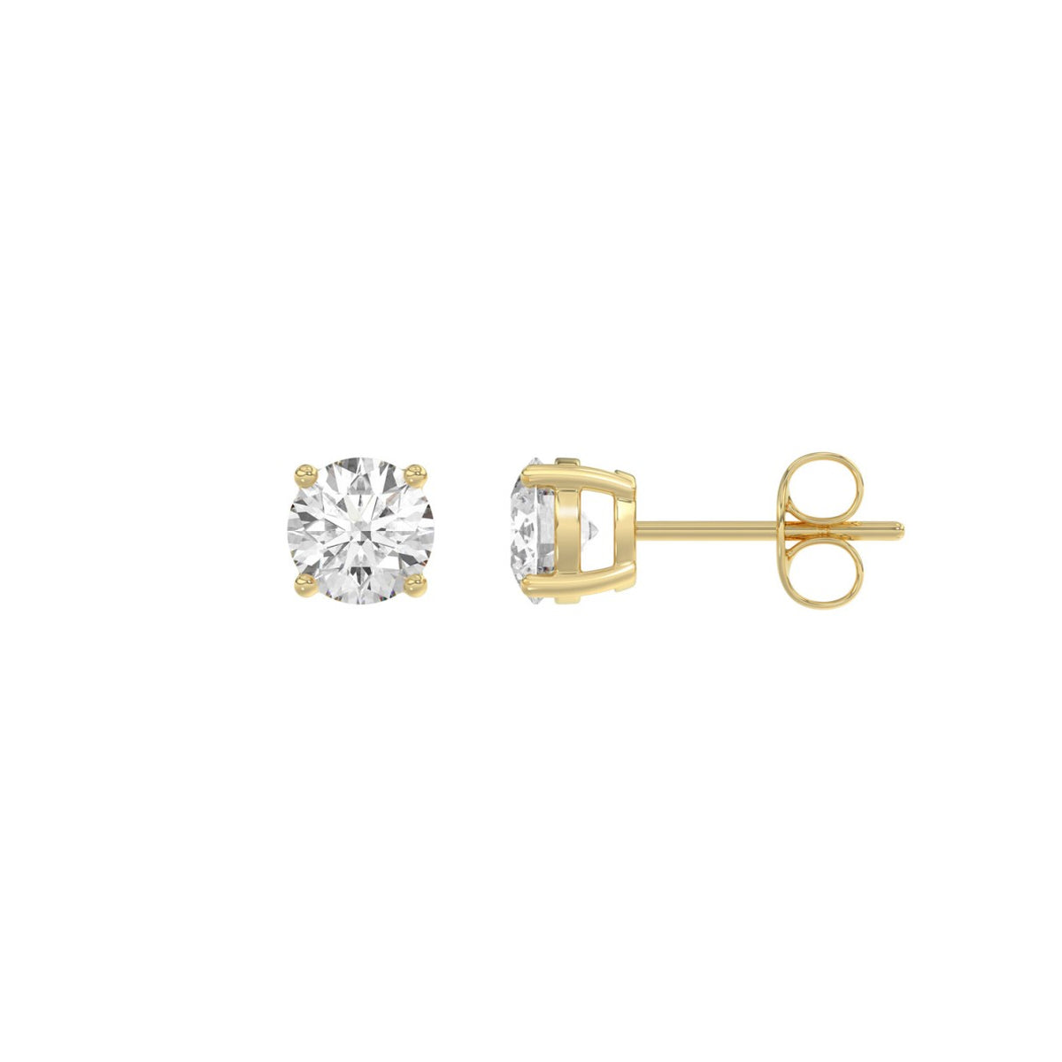 10K Yellow Gold, flat view