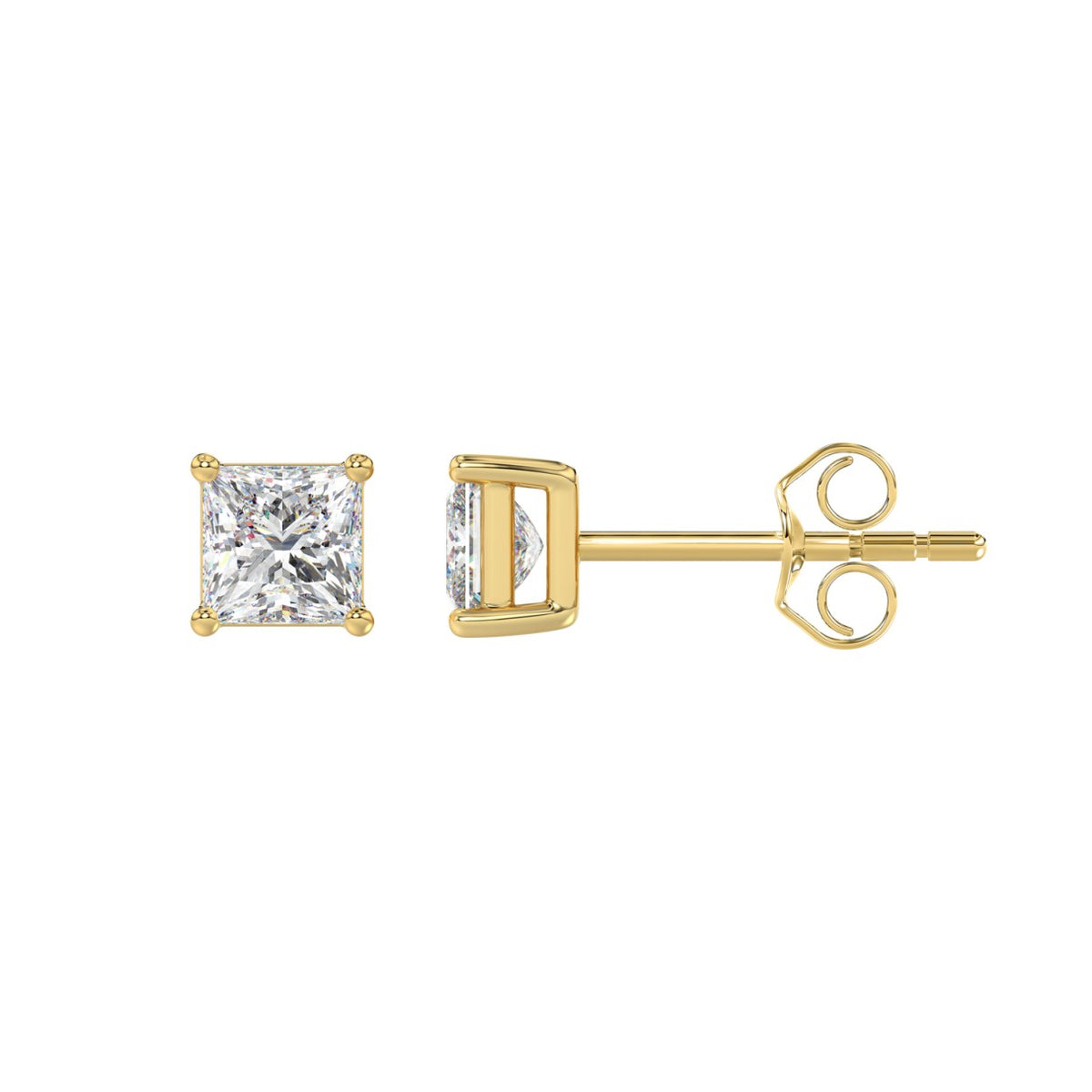 10K Yellow Gold, flat view