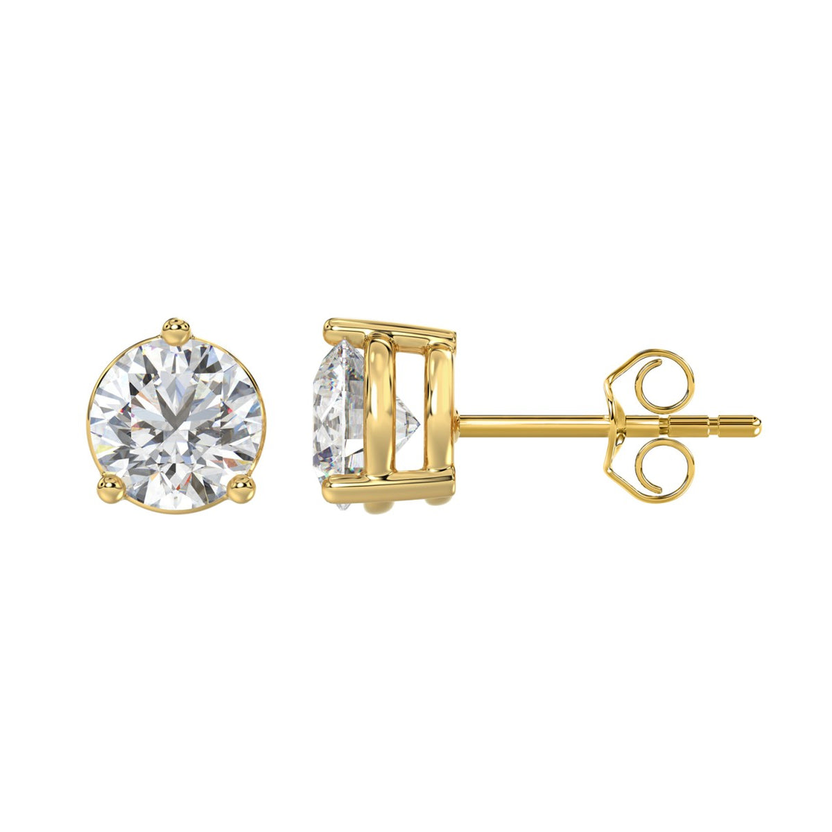 10K Yellow Gold, flat view