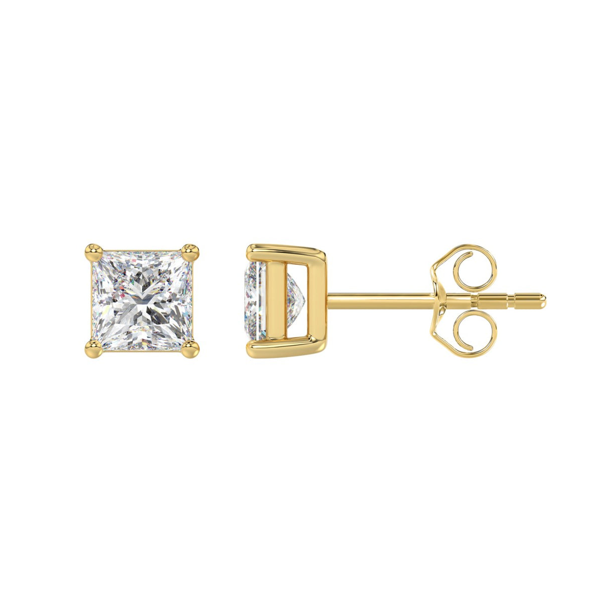10K Yellow Gold, flat view