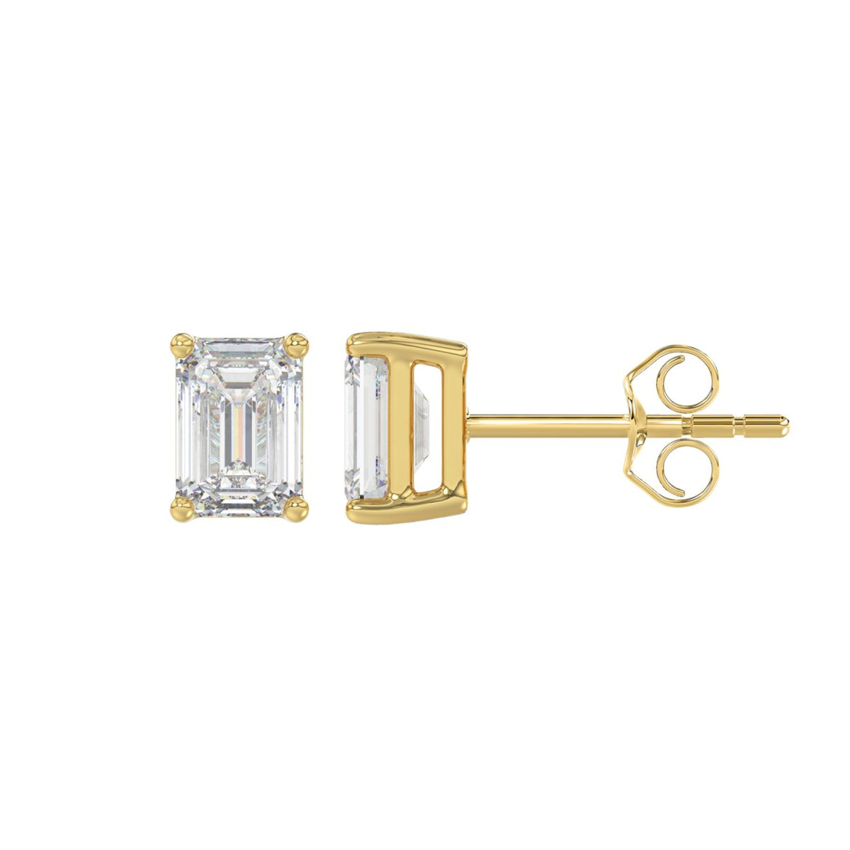 10K Yellow Gold, flat view
