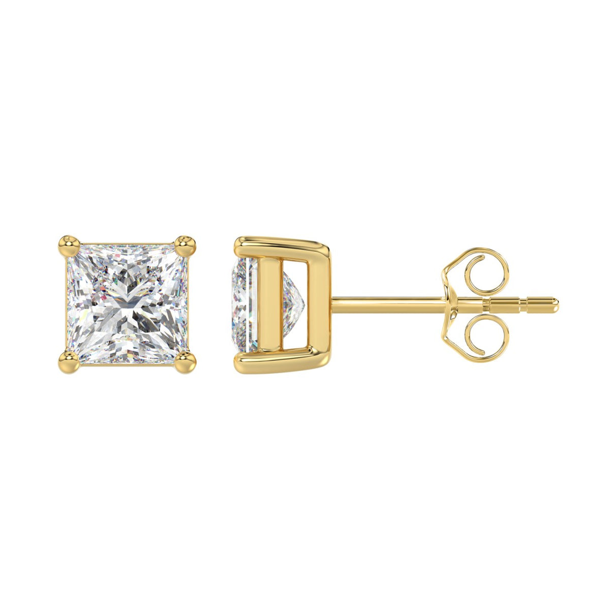 10K Yellow Gold, flat view