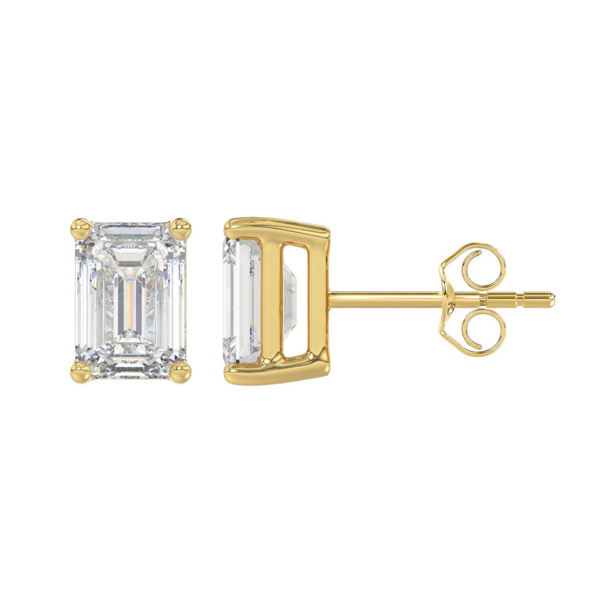 10K Yellow Gold, flat view