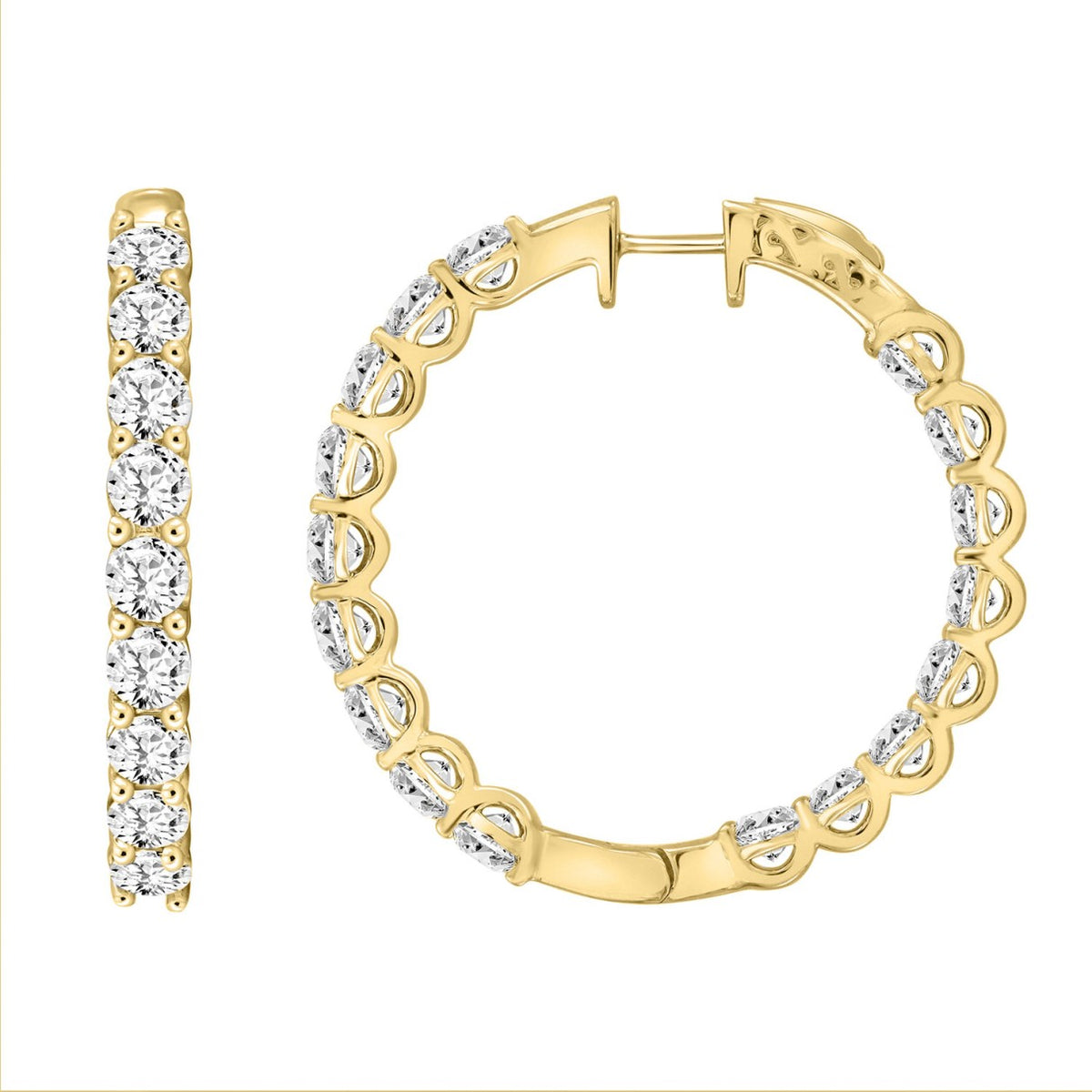 10K Yellow Gold, flat view
