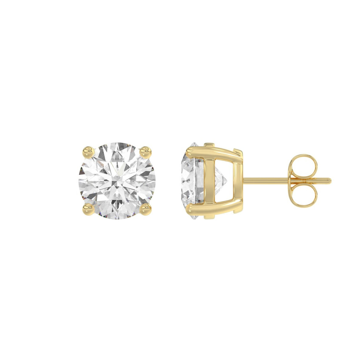 10K Yellow Gold, flat view