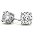 1.50 CTW Lab Grown Diamond Round Stud Earrings in 14K Solid Gold – G/VS Certified